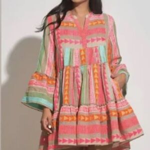 Colorful Geometric Patterned Dress